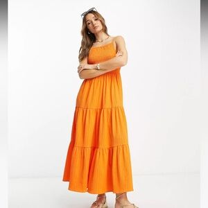 ASOS gauze smocked bodice maxi dress